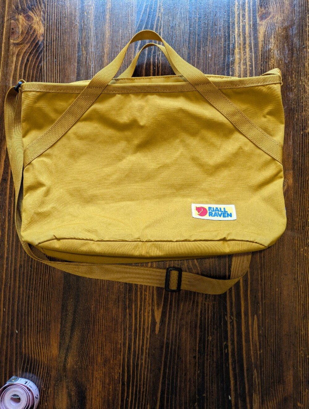 Fjallraven Mustard Yellow Crossbody Tote Bag